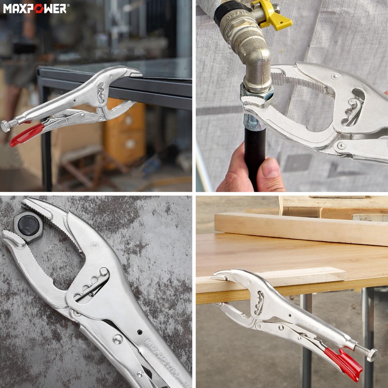 MAXPOWER 250 mm Grip Pliers 50-100 mm Opening Capacity Four