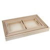 Wooden Serving Tray with Handles - 7 Piece Nested Breakfast