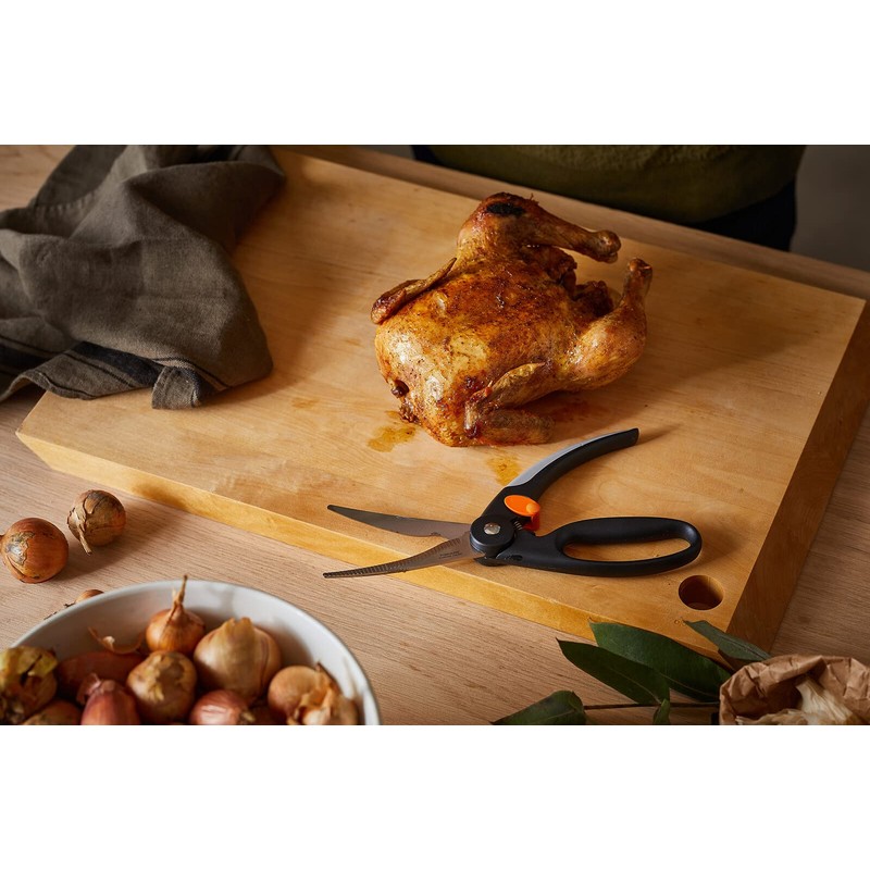 Fiskars Poultry Shears, Total Length: 25 cm, Steel/Synthetic Material, Functional