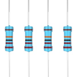 GUEEYUAW 100 Pcs 470K Ω ohm Resistor 1/2W(0.5Watt) Metal Film Fixed Resistor 0.01 ±1% Tolerance Resistors