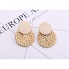TenFit 3 Pairs Rattan Earrings For Women Vacation Handmade Straw