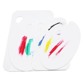 Vertexly 4Pcs Acrylic Paint Palette,Paint Pallet,Art Palette,for DIY Art or Oil Watercolor Painting Palette (White)