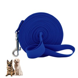 Dog Lead (5 m Blue), Training Dog Lead with Handle Leash, Nylon Handsfree Strap for Small and Large Dogs (Blue, 5 m)