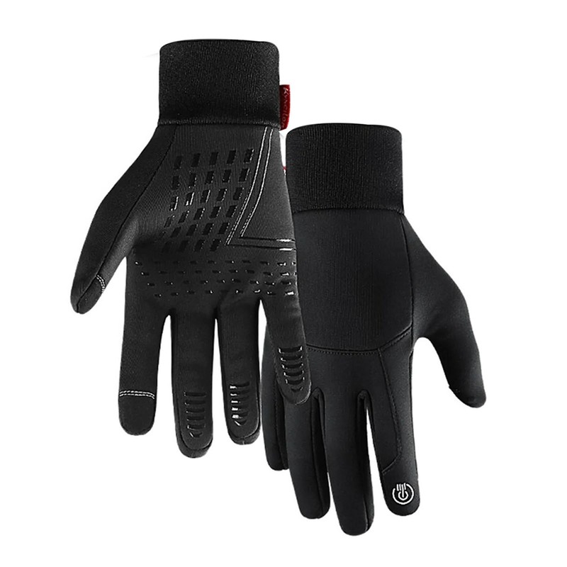 1 Pair Windproof Thermal Gloves Slip Resistant Touch Screen Warm
