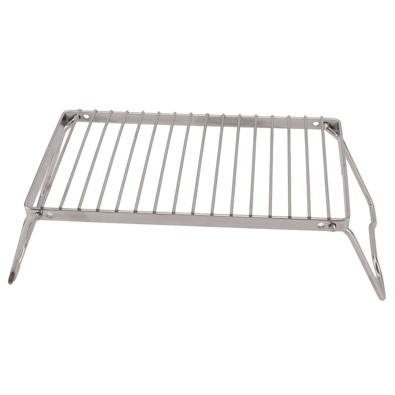 Stainless Steel Adjustable Height Folding Camping Grate Thicker Camp Fire