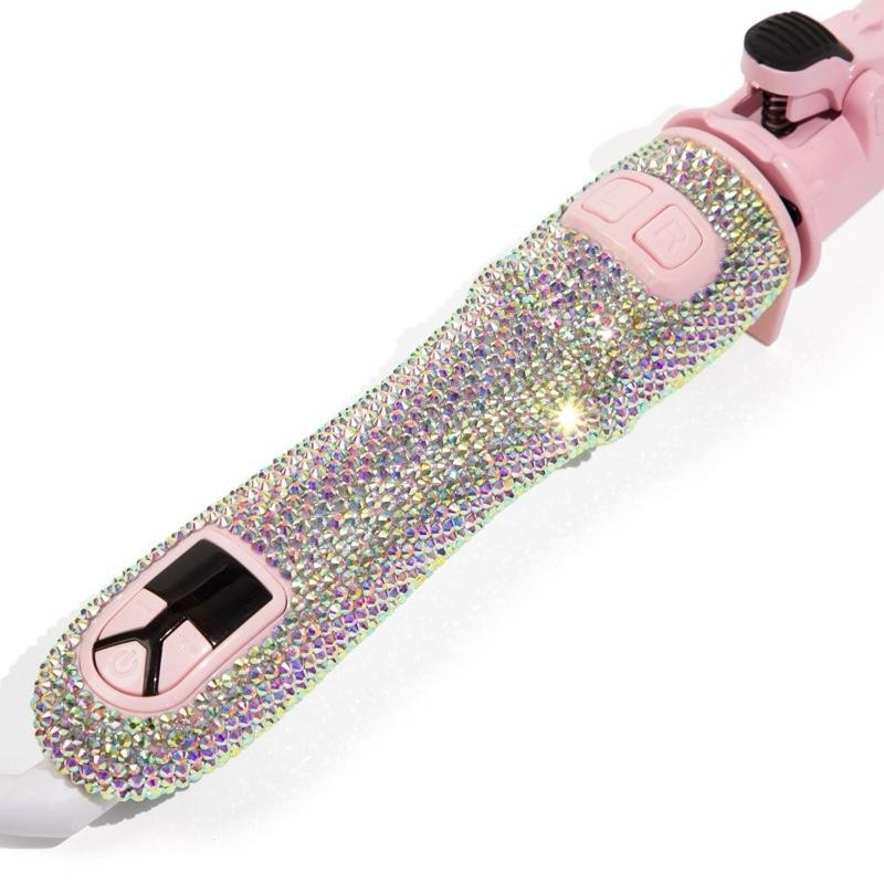 LIMITED EDITION DREAM CURLS Diamonds Automatic Rotating Curling Iron. Hand-set