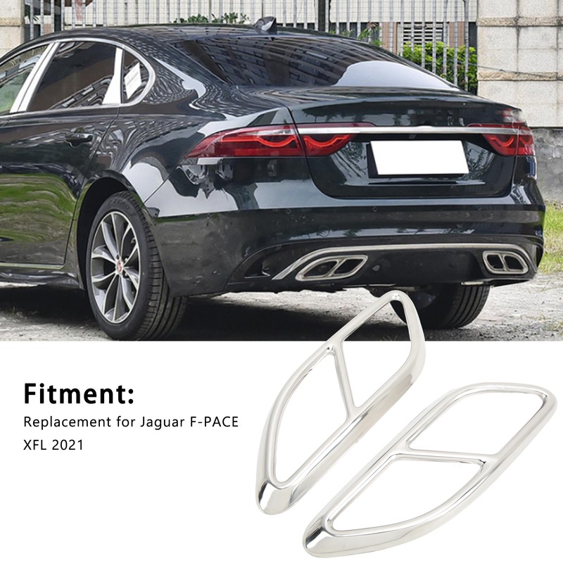 2PCS Quad Exhaust Tip Cover Tail Throat Decoration Replacement for