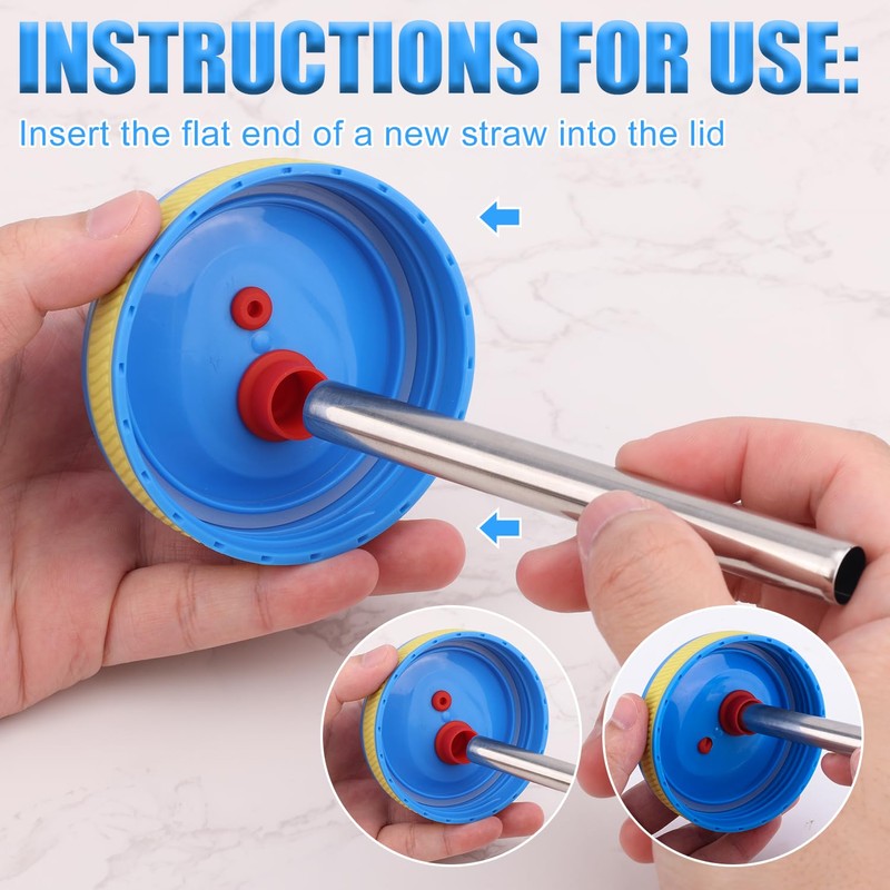 4pcs Metal Straw Replacement for Zak 15 oz, with 2