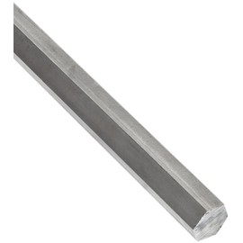 304 Stainless Steel Hex Bar, Unpolished (Mill) Finish, Annealed, ASTM A276, 7/8" Across Flats, 48" Length, OnlineMetals