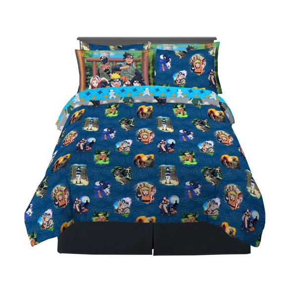 Naruto Anime Bedding Super Soft Comforter and Sheet Set with