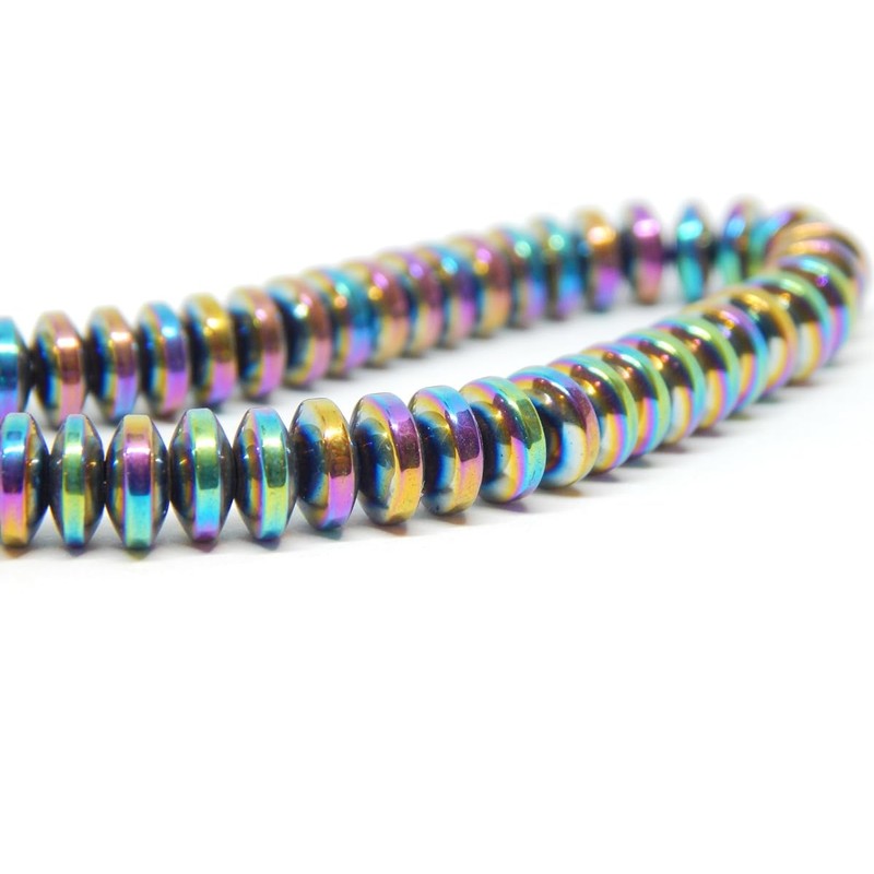 Pack of 85 Hematite Beads 6 mm x 2.5 mm