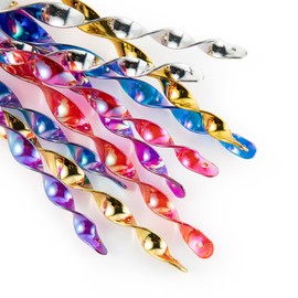 OFFO Large Bird Deterrent Scarer Rods, 15.7 Inches (10 Pcs) Multicolored Reflective Bird Repellent Device Outdoor Bird Scarer to Keep Pigeon and Woodpecker Away from Garden or Yard