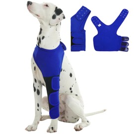 Hjyokuso Dog Surgery Recovery Suit Long Sleeve, Dog Recovery Suit Large, Dog Recovery Sleeve Front Left Leg, Dog Surgical Recovery Suit Female Male, Dog Leg Wound Protector, E-Collar Alternative