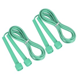 PATIKIL Jump Rope PVC, 2 Pcs Adjustable Speed Skipping Rope Tangle-Free Exercise Equipment for Workout Women Men Outdoor Training Home Fitness, Green