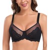 HACI Minimizer Lace Bra for Women Plus Size Full Coverage