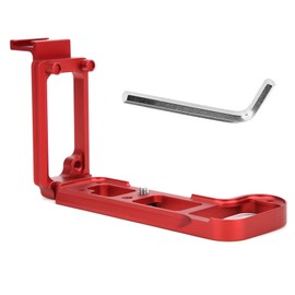 Aluminium Alloy Handle L Vertical Shooting Bracket Quick Release Plate with Hot Shoe Mount for Nikon Z6/Z7 Mirrorless CameraRed