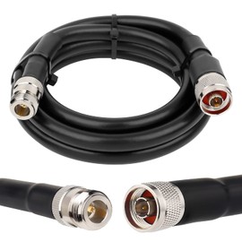 XRDS -RF N Male to N Female Cable, 50 ohm KMR400 Low Loss N Type Male to Female Extension Cable for WiFi/Ham Radio Antenna, Signal Booster, Router, Amplifier（6FT）