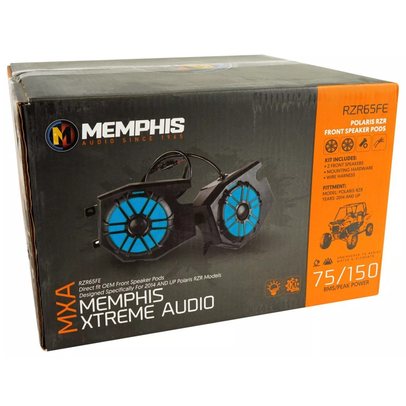 Memphis 2014-2024 Polaris RZR Front Speakers Memphis Audio 6.5" RZR65FE
