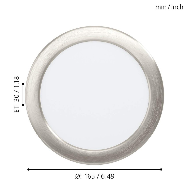 EGLO Recessed Light, Matte Nickel
