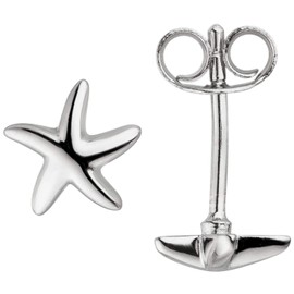 JOBO Women's stud earrings, starfish, 925 sterling silver.