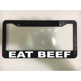 Eat Beef Ribeye Its What's For Dinner Sirloin Cow Meat Farm License Plate Frame