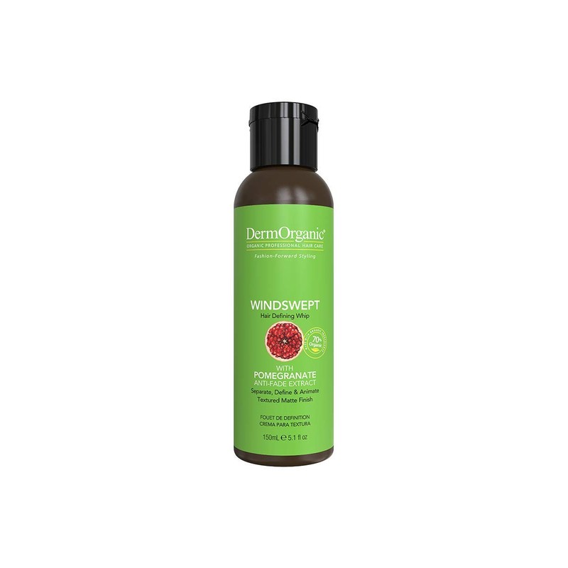 DermOrganic Látigo definidor para cabello con extracto de granada antidecoloración,