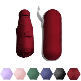 LIMSPACE Parasol, Rain Umbrella, Folding Umbrella, Ultra Lightweight, Women's, Compact, UV Protection, 99% UV Protection, UFP50+, 100% Light Blocking, Storage Pouch, Convenient to Carry, UV