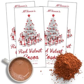 Holiday Inspired Hot Cocoa, Red Velvet Chocolate Drink, Christmas Stocking Stuffer and Present Filler, 1.25 Ounces, 4 Pack