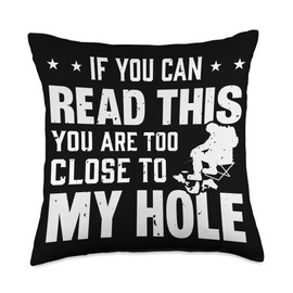 Ice Fishing Reel and Rod Combon Ice Fisher Fisherman Ice Fishing Accessories for Men Throw Pillow, 18x18, Multicolor