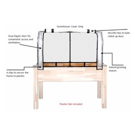 CedarCraft Greenhouse Cover 43" L x 22" W x 24" H, Provides Microclimate for Healthy Plants, Includes Frame & Cover, Planter NOT Included, Cover Only