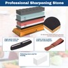 Knife Sharpening Stone Set, Whetstone，Knife Sharpener Stone Set 4 Side