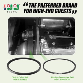 10L0L Golf Cart Tune Up Kit with Drive Belt & Starter Generator Belt for Club Car Precedent 2004-Up Gas Model， FE350 Kawasaki Motor