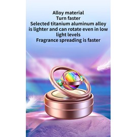 Car Solar Air Freshener for Car Stocking Stuffers Rotatable Air Purifier Aromatherapy Diffuser Long Time Home Interior Fragrance Stocking Stuffers Car Decoration (Gold)