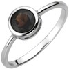 Jobo Women's 925 Silver Ring with Smoky Quartz, Silver, Quartz
