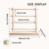Nudaoz Wooden Craft Organizer 15.75 Inch, Ribbon Spool Holder Storage