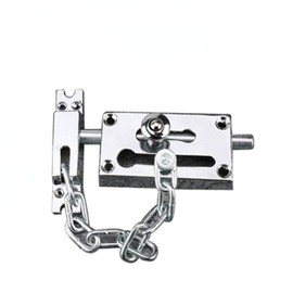Door Lock Latch with Anti-Theft Chain, Chain Door Guard with Slide Lock, Barrel Bolt, Heavy Duty Thickened Alloy Slide Latch Lock