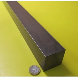 Basic 12L14 Square Carbon Steel Bars, 1 3/4" Square x 2 Ft Length