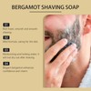 EAST MOON 1/2/4pcs Bergamot Men's Shaving Soap, deep cleansing and