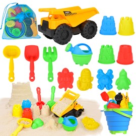 Sandbox Set, Dump Truck, Set of 15, Sandbox Play, Foldable, Bucket Set, Water Play, Colorful, Indoor Sand Play, Outdoor Play, Outing, Play Toy, Beach Play, Park, Snowy Play, Bath Toy, Children, Boys