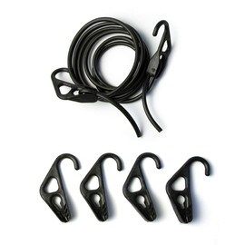 The Better Bungee BBR1014BK Build a Bungee Kit: 1-10' Cord and 6 ADJ Hook Ends, 1/4",BK (Made in USA)