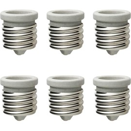 Diodesy- E26 to E39 Socket Adapter Medium to Mogul Screw Bulb Socket 40W Ceramic and Metal Construction Solution for Bulb-to-Fixture Compatibility Ceiling Fan Pendant Wall Sconces UL Listed Pack of 6