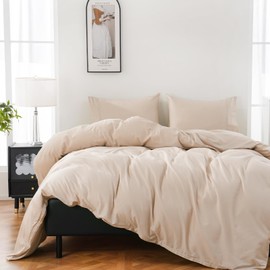 Overket 100% Organic Cotton Duvet Cover Queen Size Luxury 400 Thread Count Duvet Cover Queen Size Sateen Comforter Cover Soft and Breathable Cooling Bedding Set 3 Piece（Dusty Pink;Queen）