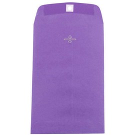 JAM PAPER 6 x 9 Open End Catalog Colored Envelopes with Clasp Closure - Violet Purple Recycled - 25/Pack