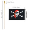 Newperlite Pirate Jolly Roger Stick Flag with Red Bandana Small