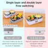 Electric Lunch Box Pluggable Heating Single / Double Layer Insulation