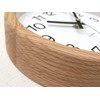 KATOMOKU Muku Clock 16 Oak Wall Clock, Continuous Second Hand,