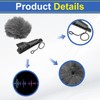 sourcing map Microphone Cover Furry Windscreen Mic Cover with Clip