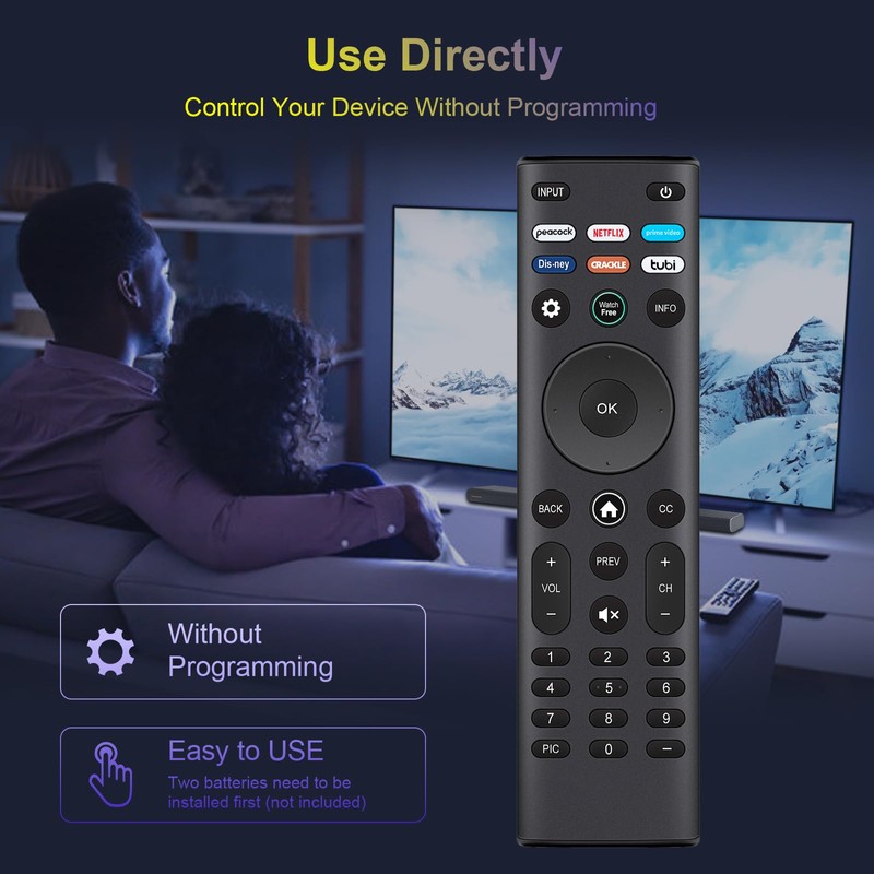 XRT140 Replace Remote Control Compatible with Vizio Smart TV D24h-J09