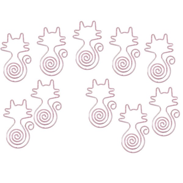 Cat Jumbo Paper Clips (2 Inch, 10 Pcs Pink Paperclips)