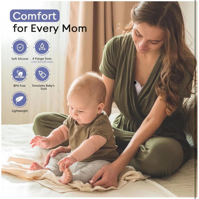Momfann Electric Breast Pump Kit - Wearable, Hands-Free APP Control